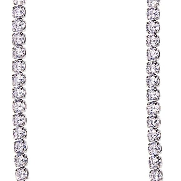 Asymmetrical Pink & Blue Cubic Zirconia Drop Earrings 3.15" Gold Plated for Wome - Picture 1 of 7